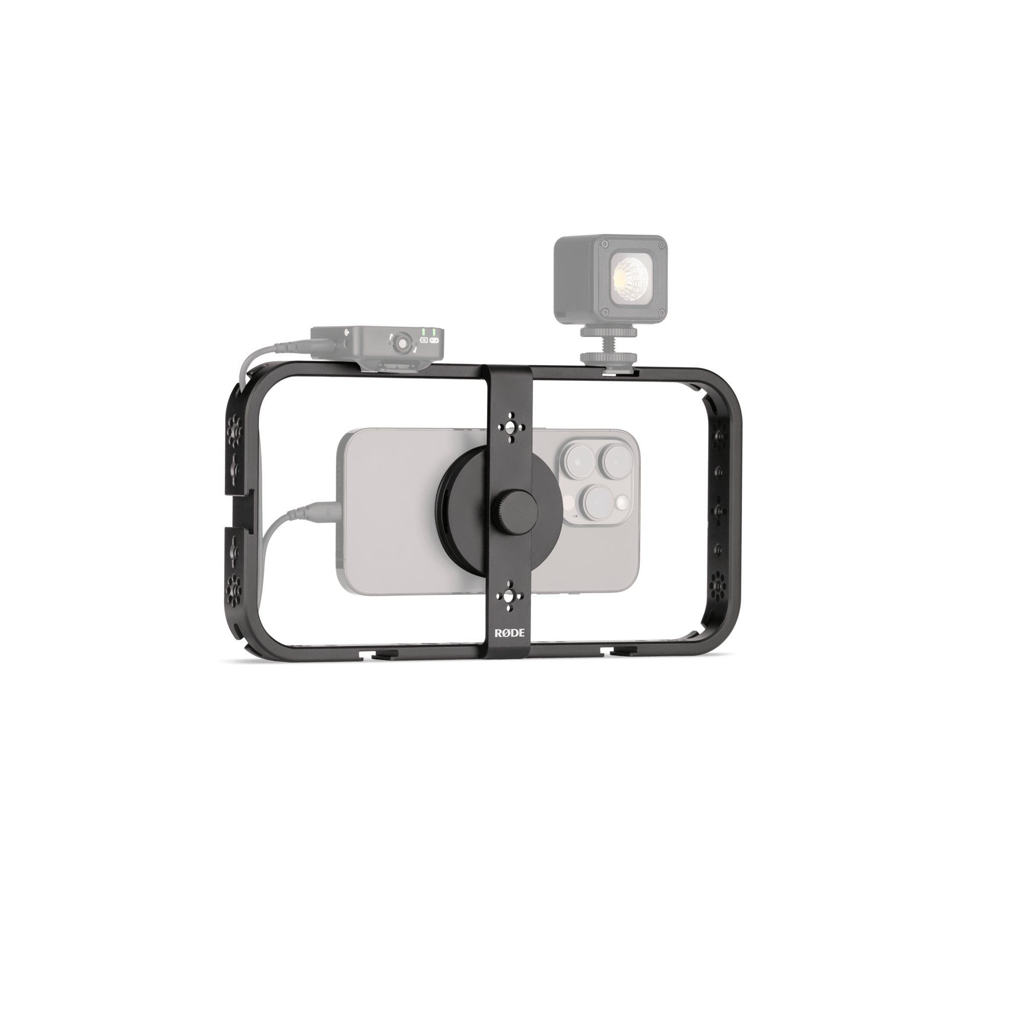 Phone Cage with Wireless PRO RX and accessories greyed out